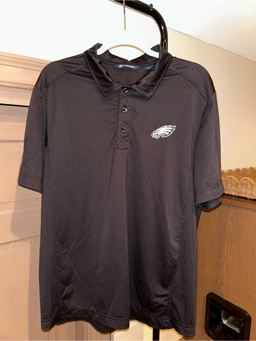 Philadelphia Eagles Cutter & Buck Black Performance Polo Men’s Large